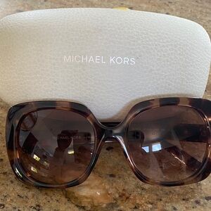 Michael Kors Brown Tortoise Oversized Women's Sunglasses